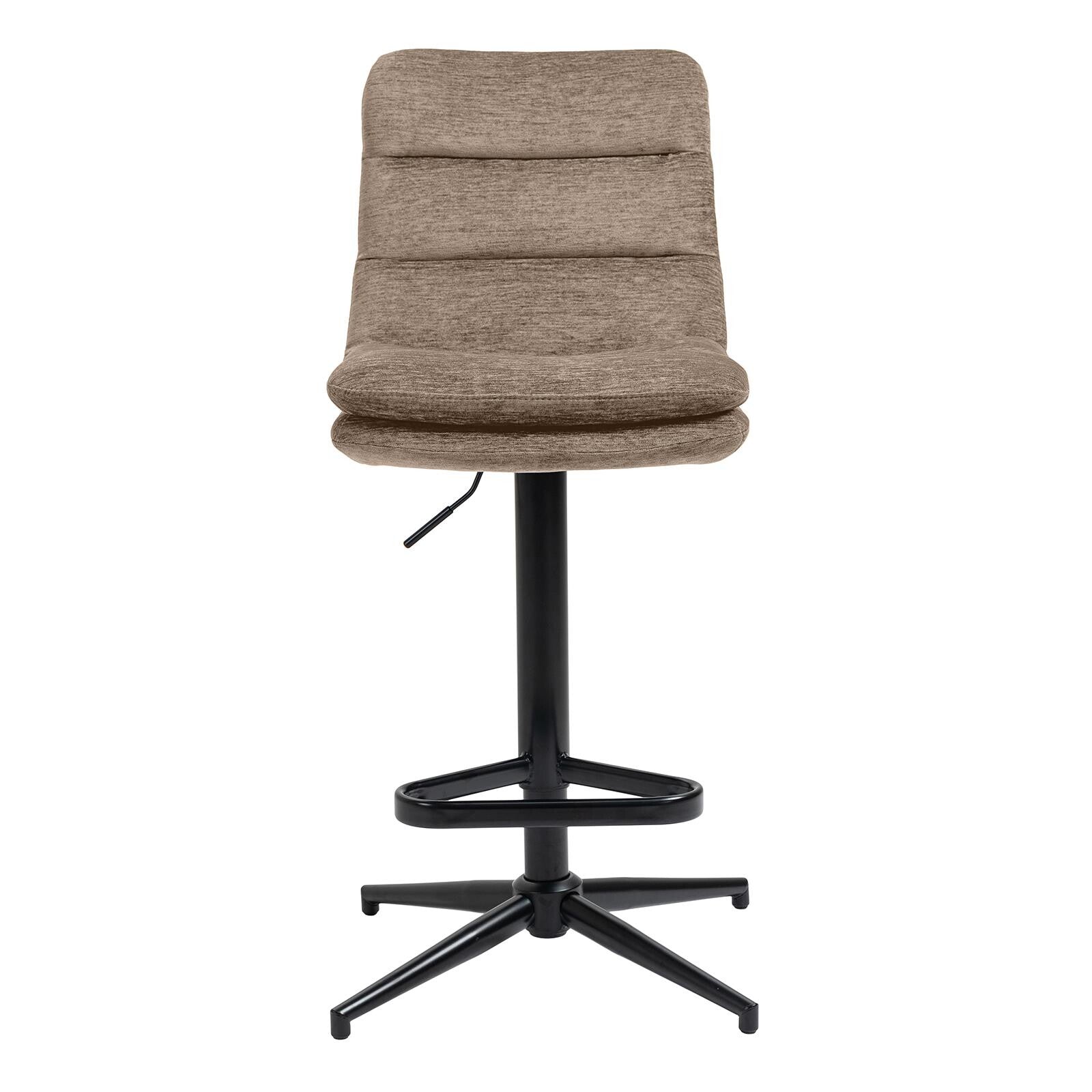 COLE Barhocker 2er-Set in Microfaser Velour - b120 taupe - Barstuhl Stoff