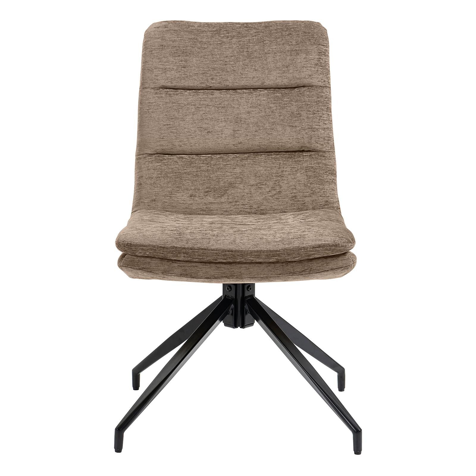 COLE 2er Set Stuhl in Microfaser Velour - b120 taupe - Stuhl Stoff