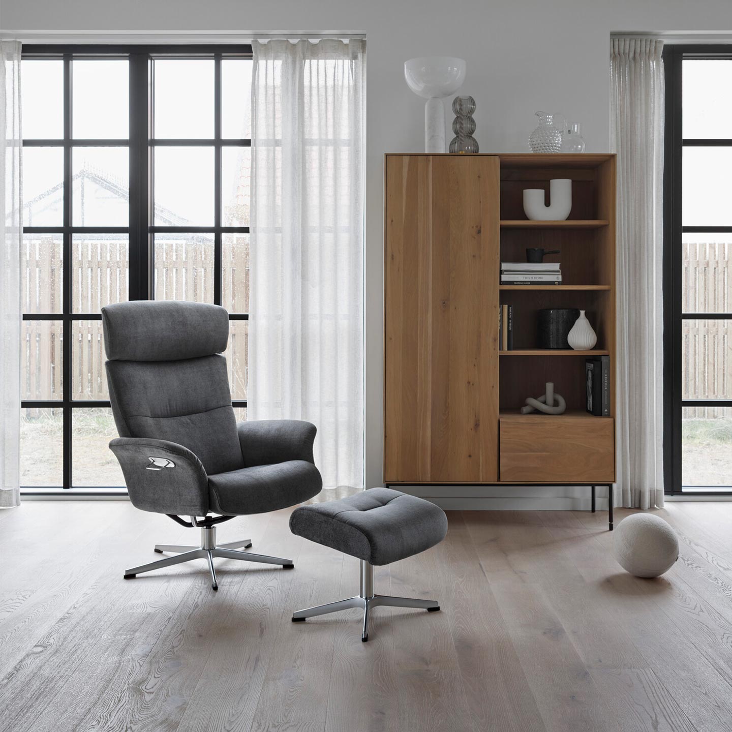 Conform Master Classic Relaxsessel in Stoff Eros night - schwarz - Sessel Stoff