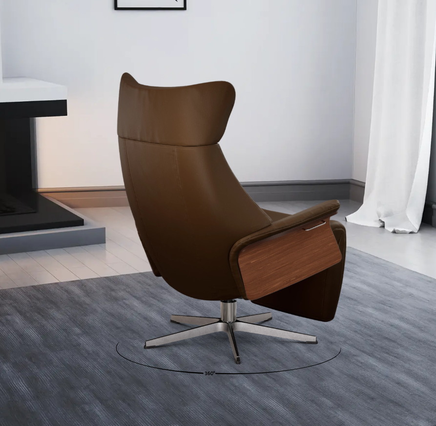 Conform Relaxsessel Air mit Fußstütze in Leder Fantasy - Relaxsessel Leder