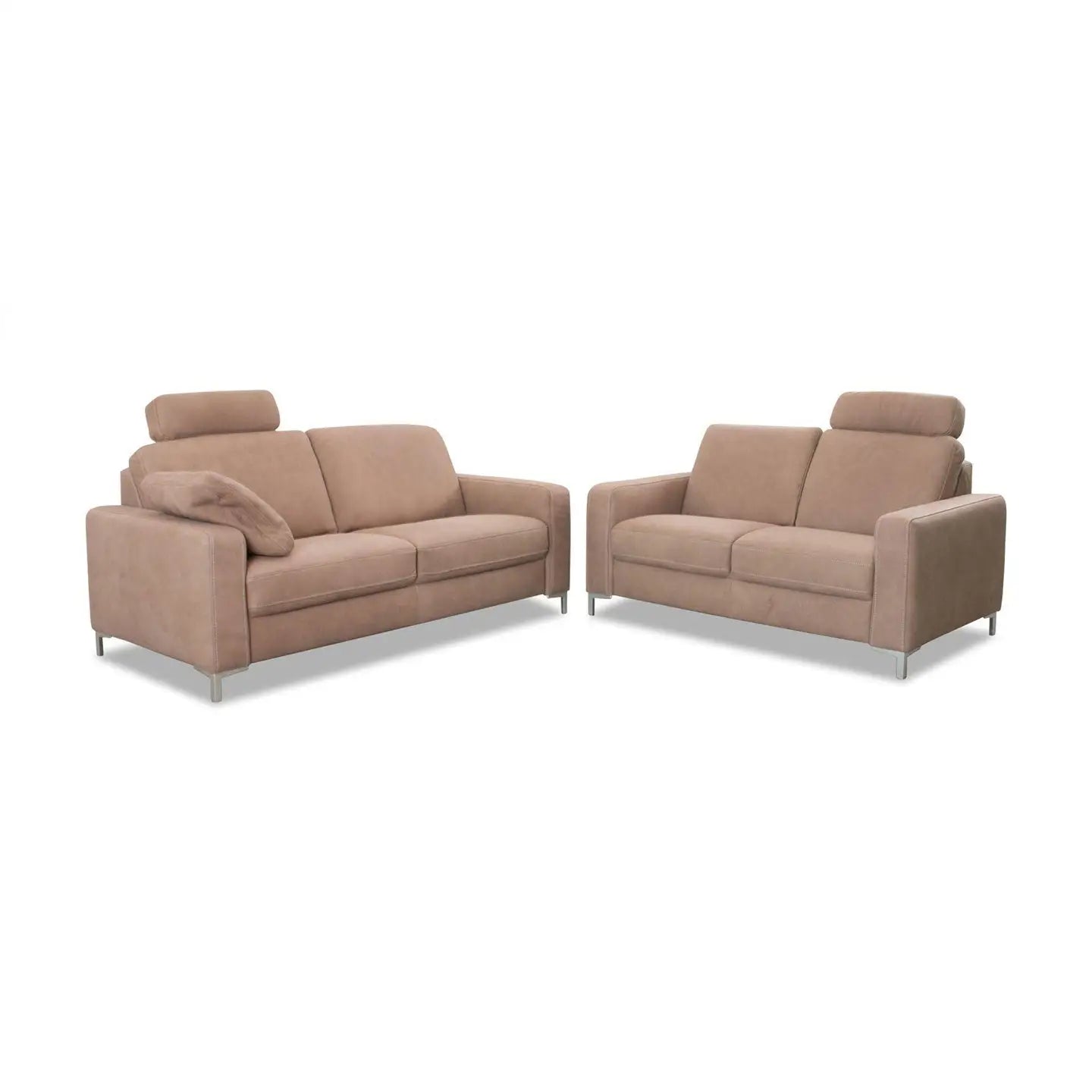 Couchgarnitur SOFACONCEPT Maestra in Leder Aurelia stone - Sofa Leder