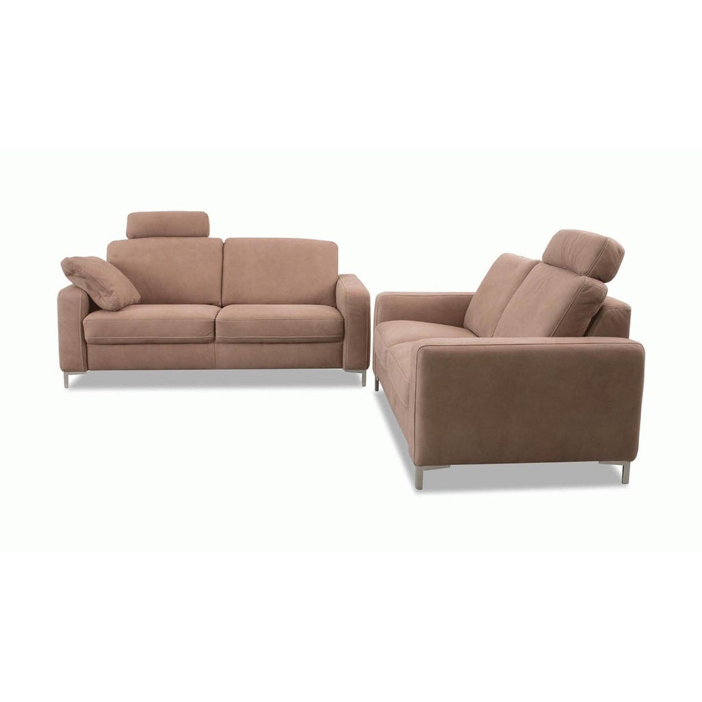 Couchgarnitur SOFACONCEPT Maestra in Leder Aurelia stone - Sofa Leder