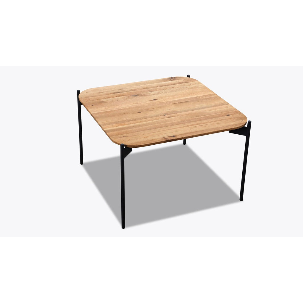 Couchtisch ALTO 60cm in Eiche / Metall schwarz matt - Couchtisch