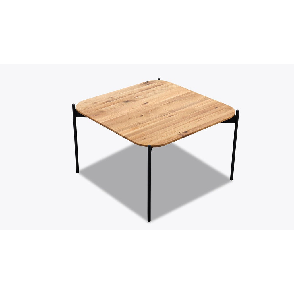 Couchtisch ALTO 60cm in Eiche / Metall schwarz matt - Couchtisch