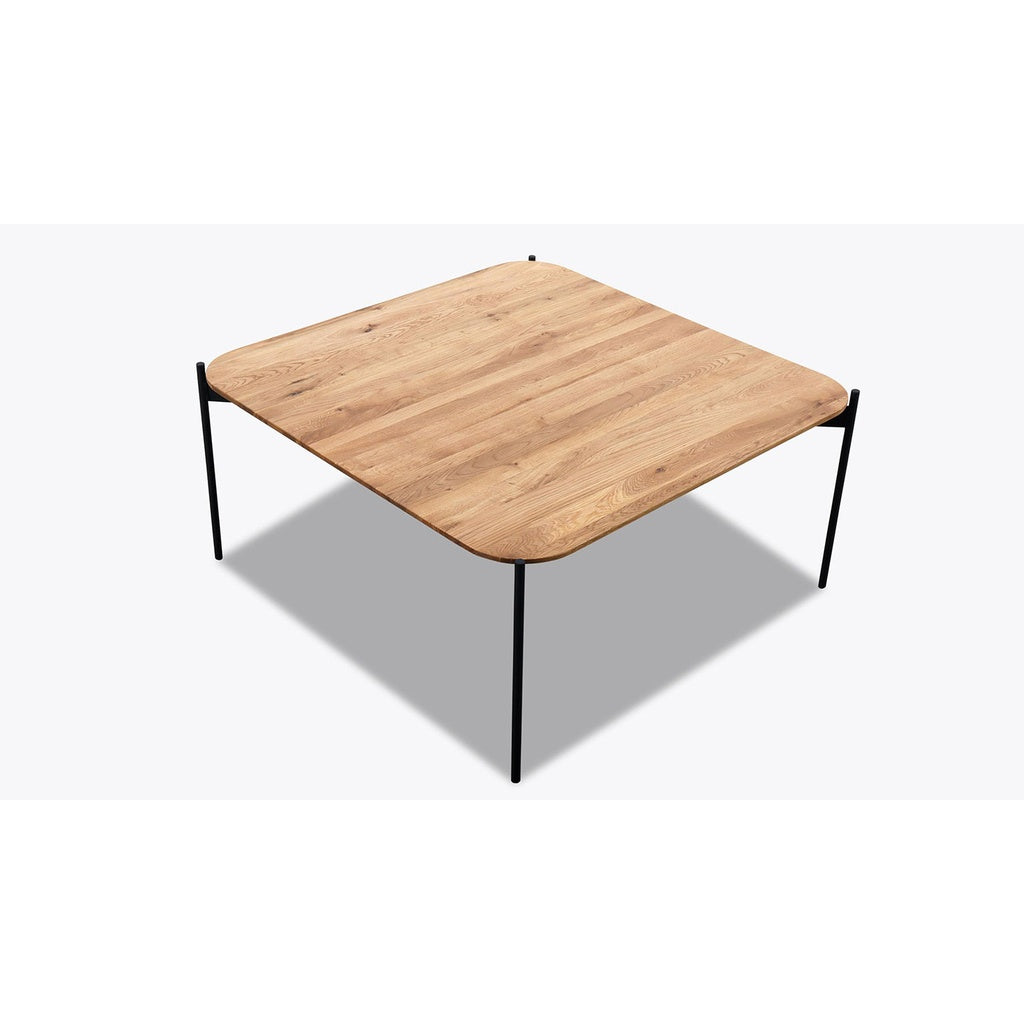 Couchtisch ALTO 80cm in Eiche / Metall schwarz matt - Couchtisch