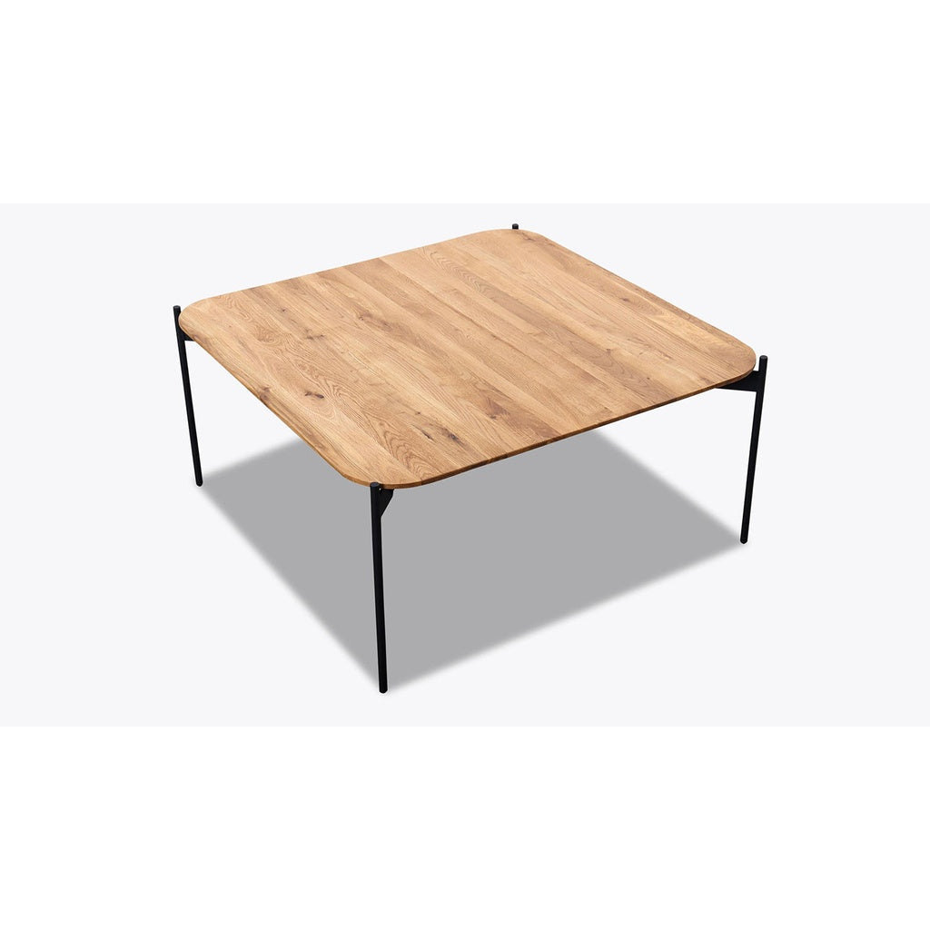 Couchtisch ALTO 80cm in Eiche / Metall schwarz matt - Couchtisch