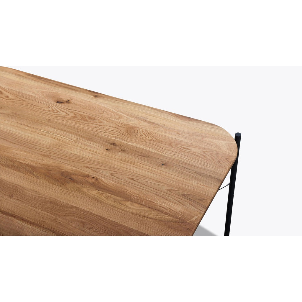 Couchtisch ALTO 80cm in Eiche / Metall schwarz matt - Couchtisch