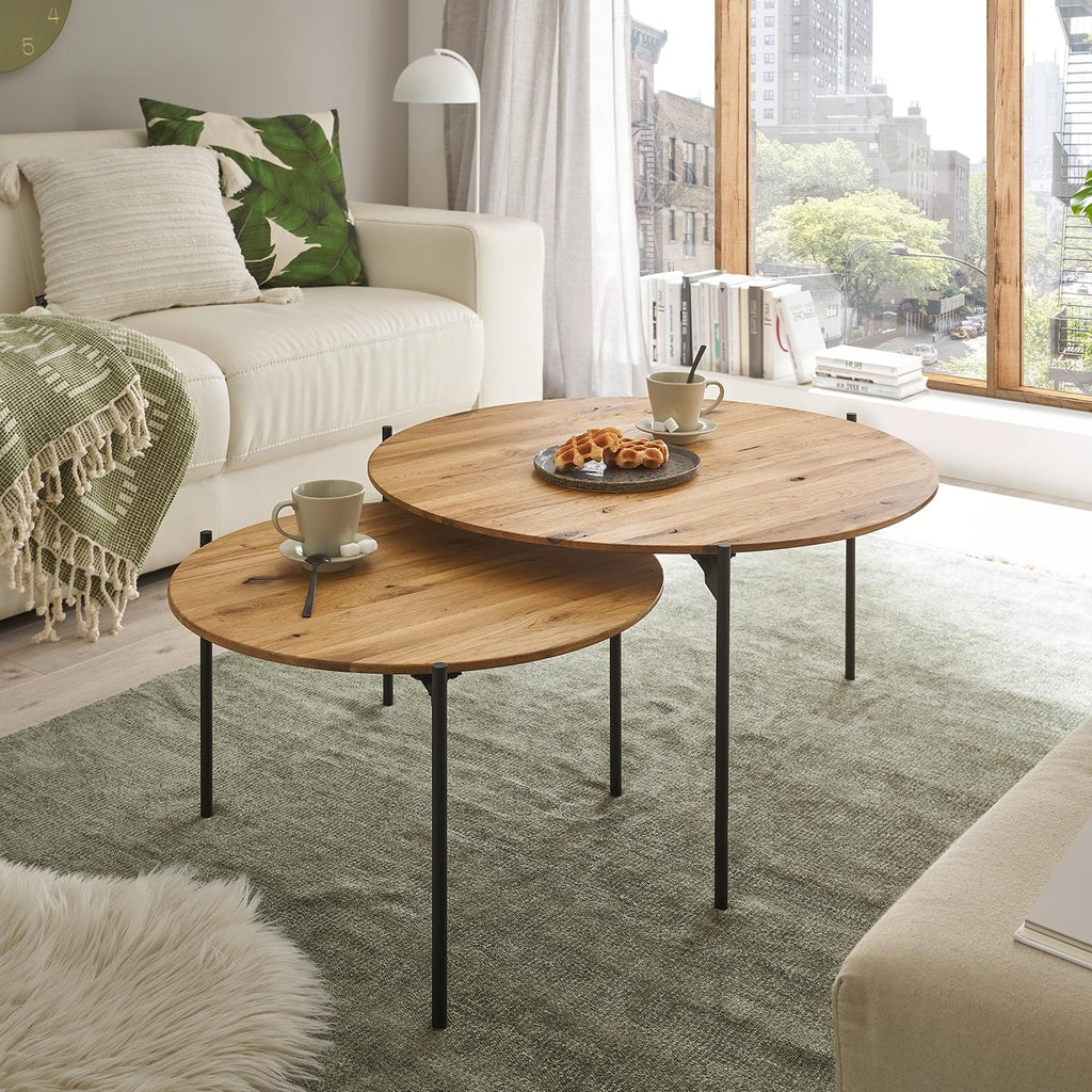 Couchtisch ASSUAN in Eiche rund - Couchtisch