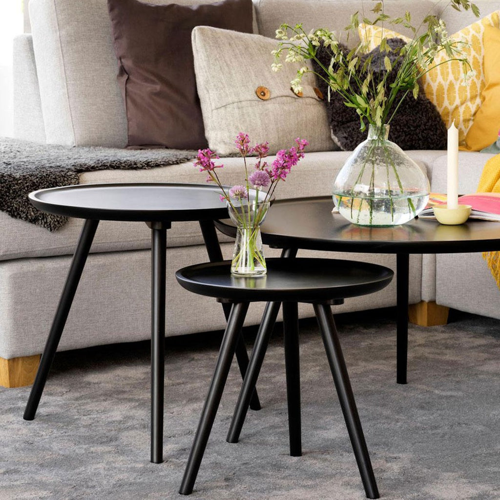 Couchtisch Daisy in schwarz Ø 55cm - Couchtisch