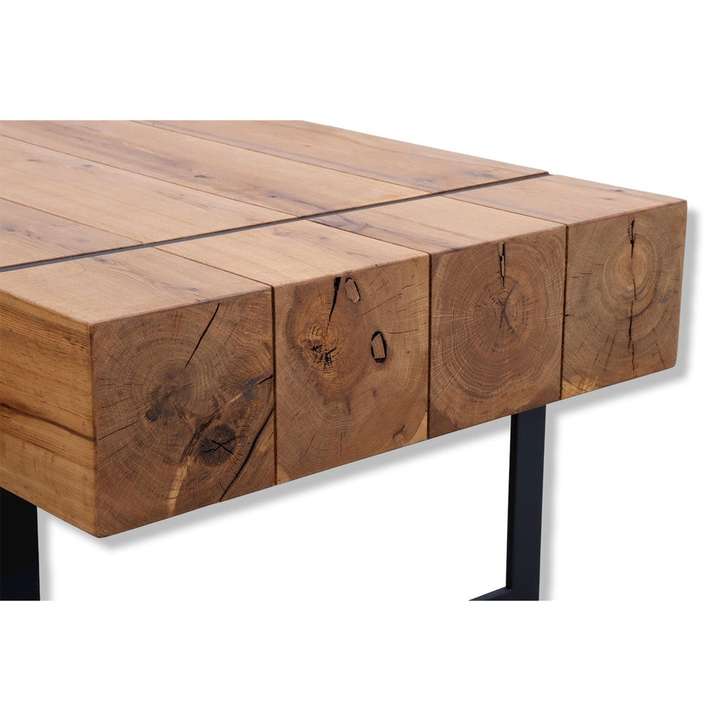 Couchtisch PAPHOS in Asteiche/Metall schwarz matt - Couchtisch