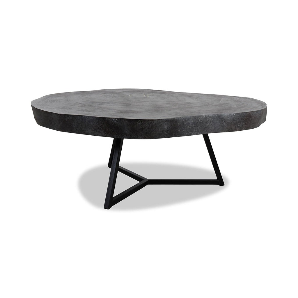 Couchtisch Rock 110 Ø Steinoptik anthrazit - Couchtisch