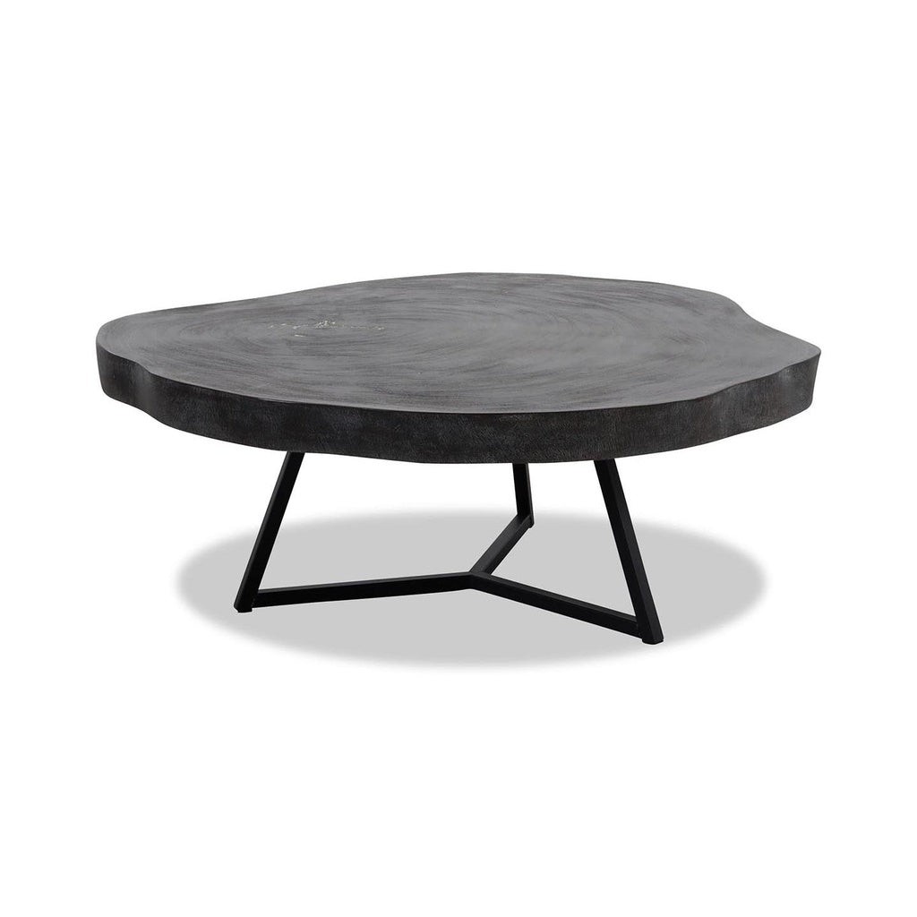 Couchtisch Rock 110 Ø Steinoptik anthrazit - Couchtisch