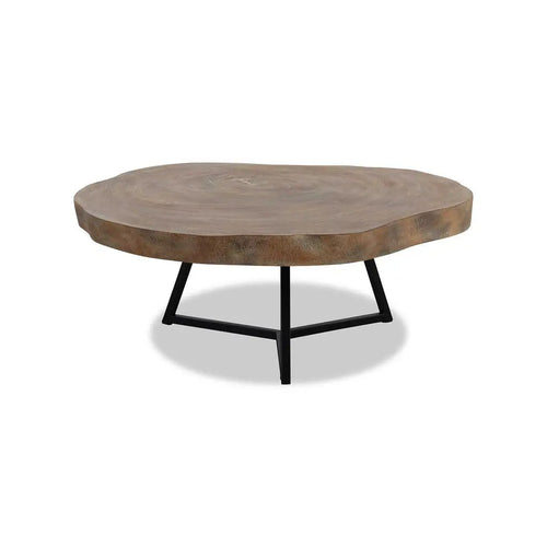 Bild 1 in Galerieansicht laden. Couchtisch Rock 110 Ø Steinoptik maroon - Couchtisch