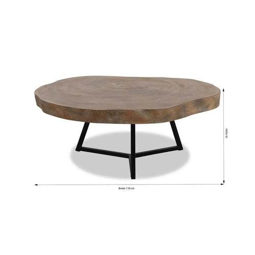 Bild 1 in Galerieansicht laden. Couchtisch Rock 110 Ø Steinoptik maroon - Couchtisch