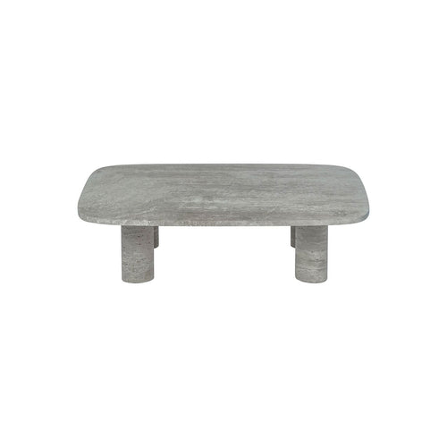 Bild 1 in Galerieansicht laden. Couchtisch VOLOS in Naturstein - silver travertine / S- rechteckig - Couchtisch