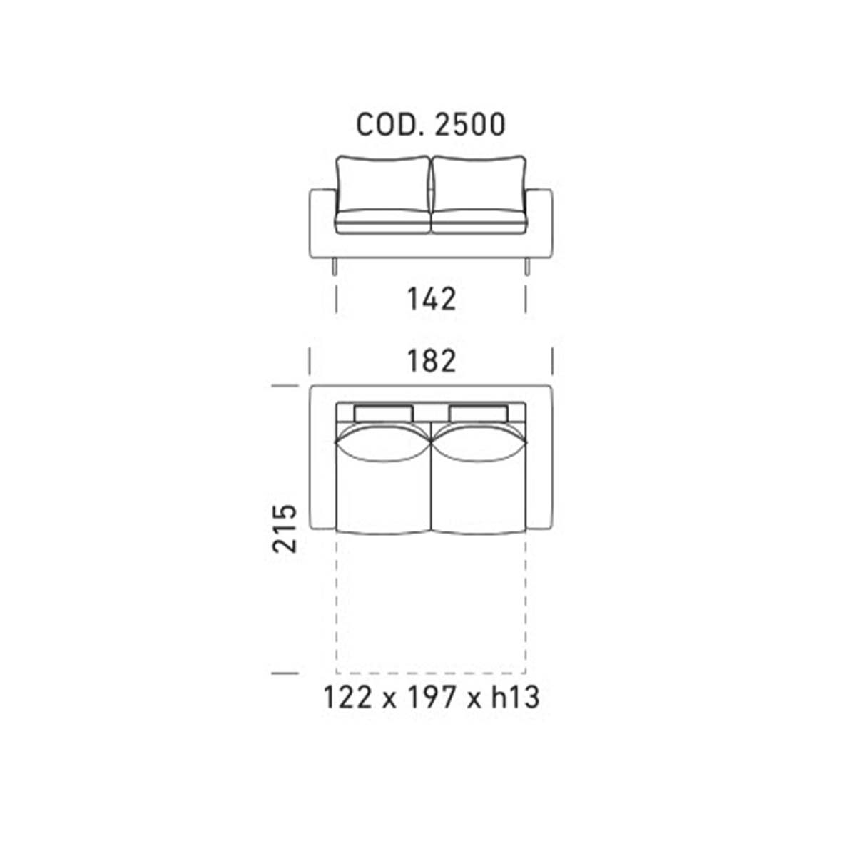 Dienne Salotti Schlafsofa Club in Stoff - Schlafsofa Stoff