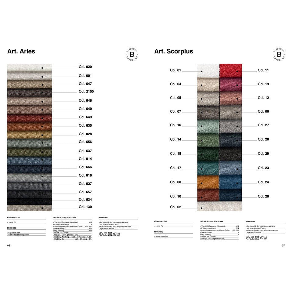 Dienne Salotti Schlafsofa CURVI in Stoff Scorpius - Schlafsofa Stoff