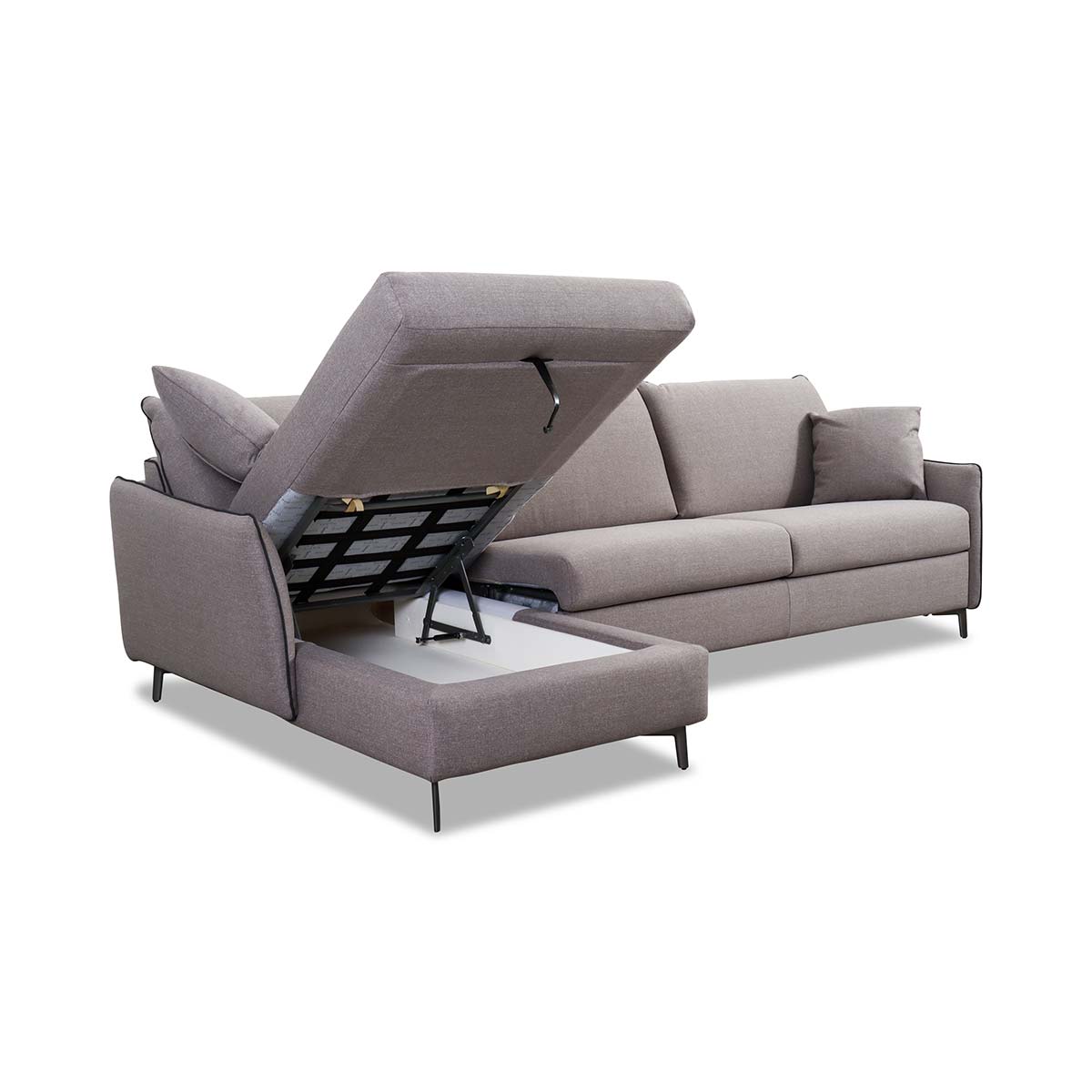 Dienne Salotti Ecksofa Valentina in Stoff Gemini - Schlafsofa Stoff