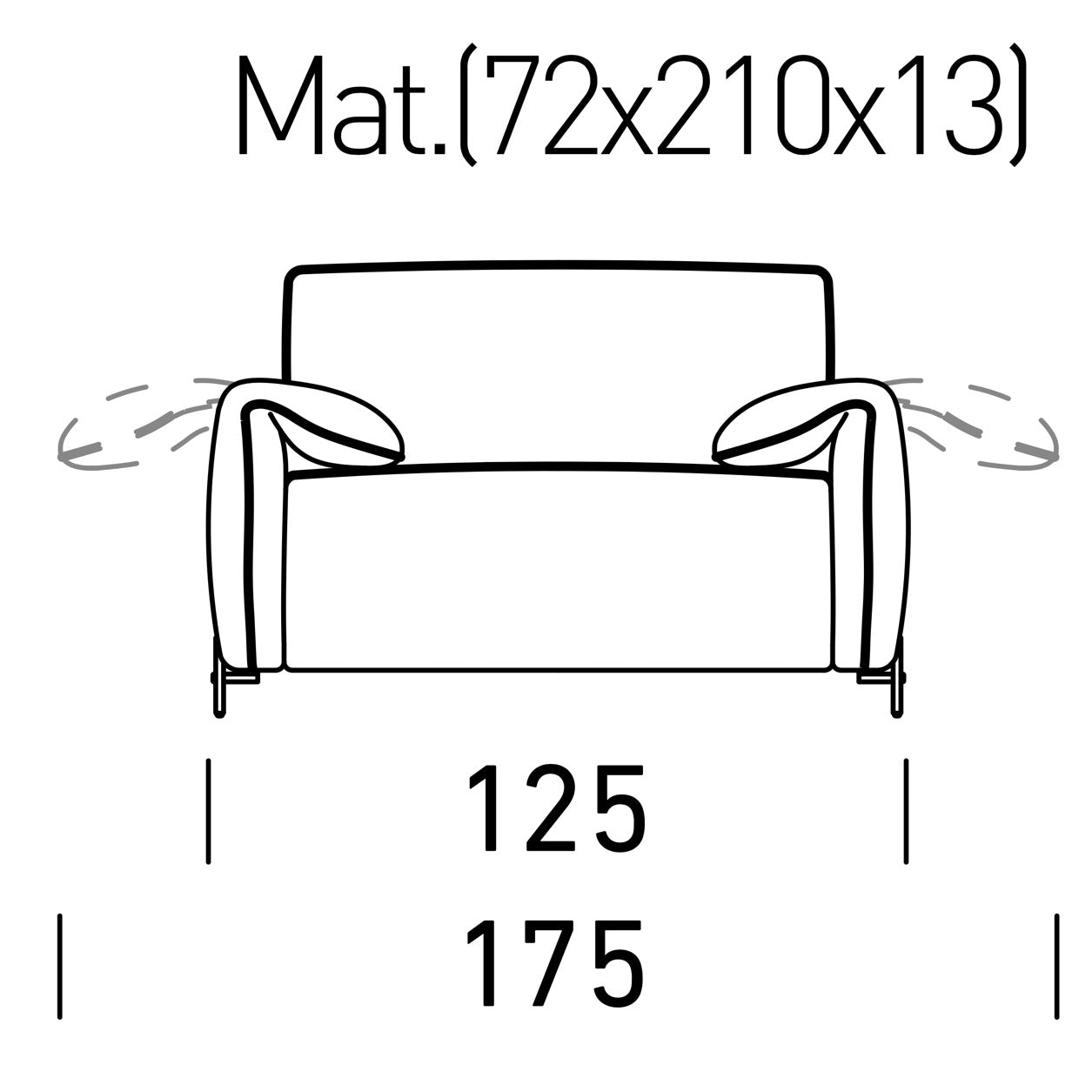 Dienne Salotti Schlafsofa Cloud in Stoff konfigurierbar - Schlafsofa Stoff