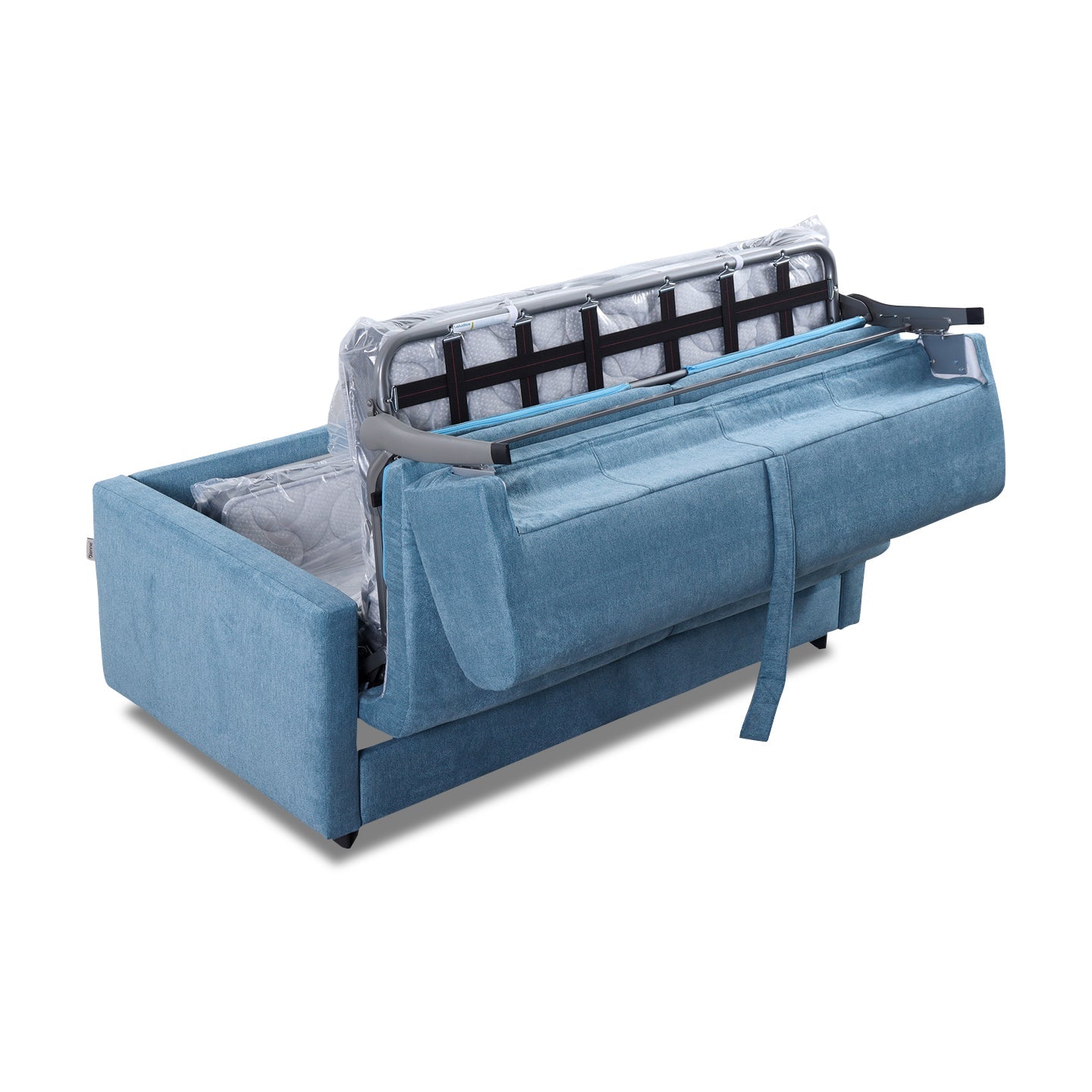 Dienne Salotti Schlafsofa Cod. 3000 Tokio in Stoff Ornellaia türkis