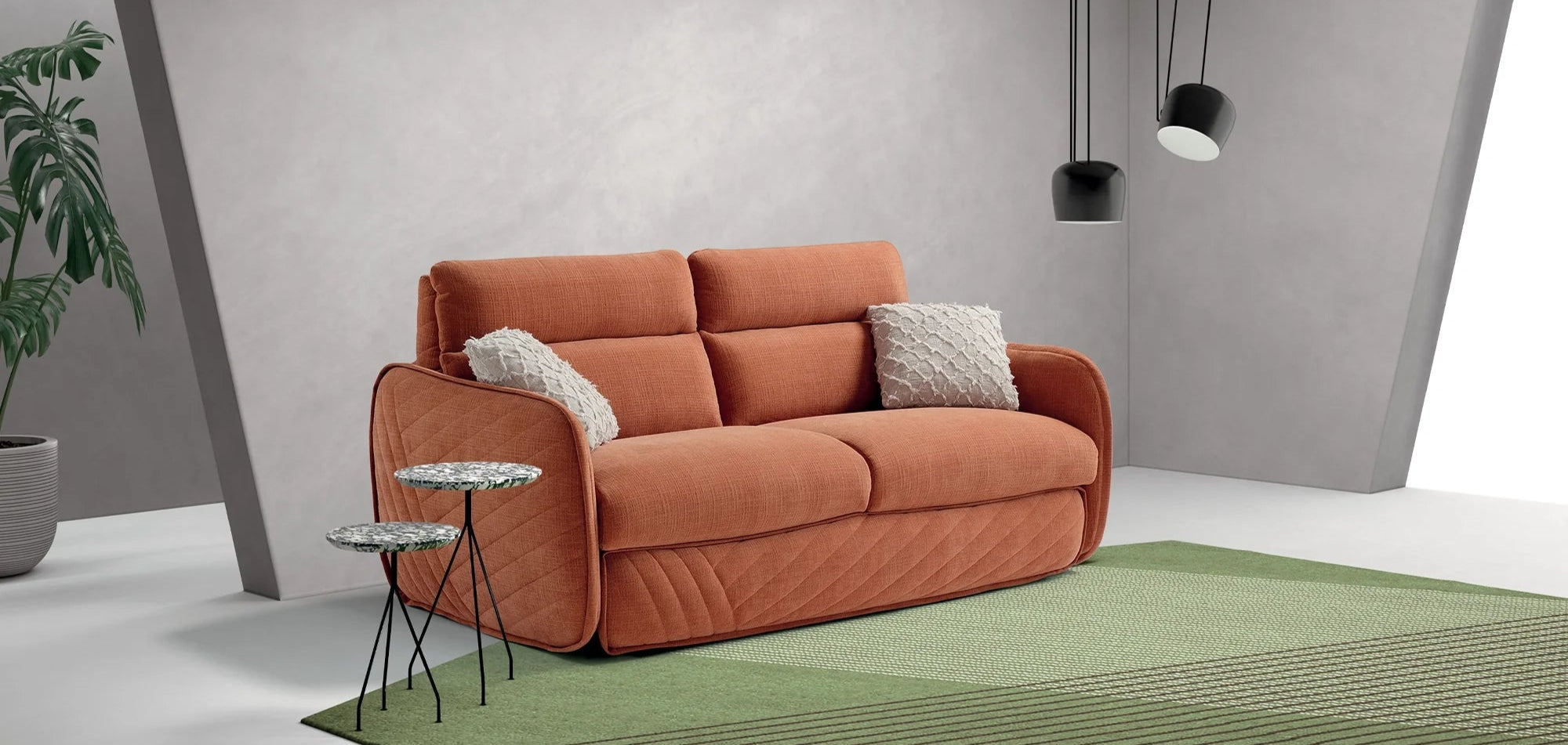 Dienne Salotti Schlafsofa Moon Plus in Stoff Schlafsofa Stoff