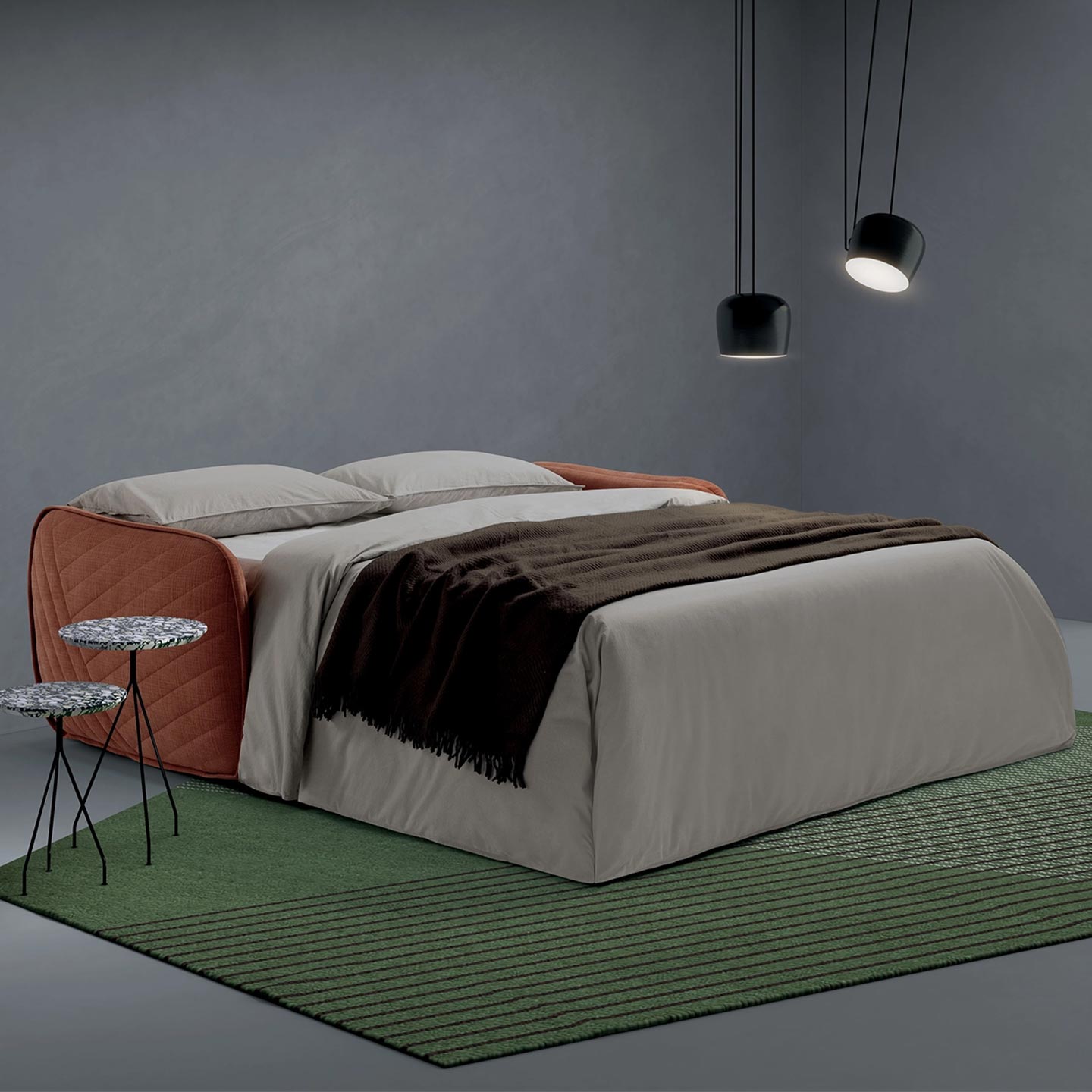 Dienne Salotti Schlafsofa Moon Plus in Stoff Schlafsofa Stoff