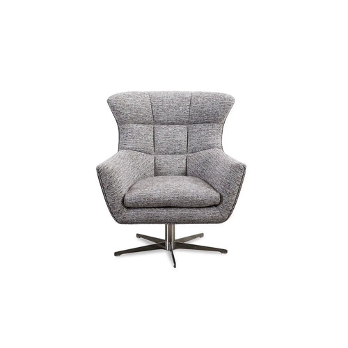 Bild 1 in Galerieansicht laden. Drehessel JACOB in Stoff Nisa rosa und Leder smooth taupe - Sessel Leder