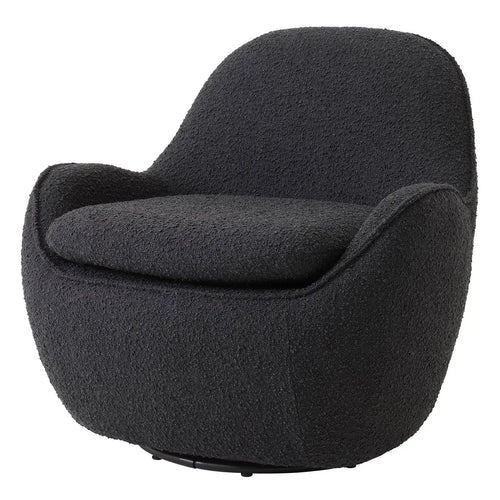 Bild 1 in Galerieansicht laden. Drehsessel Cupido in Stoff schwarz - Sessel Stoff