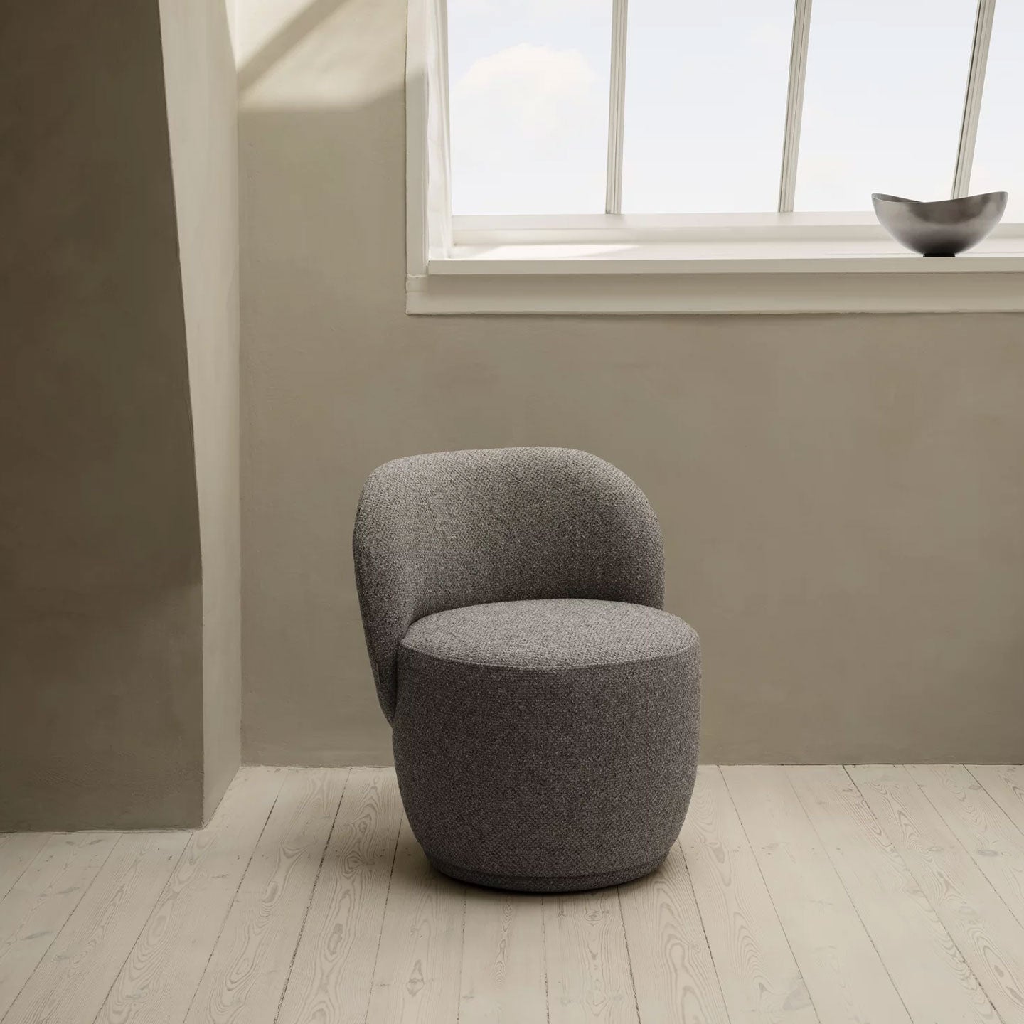 Drehsessel KUON in Stoff Boucla - Sessel Stoff