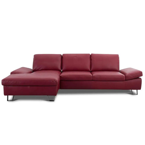 Bild 1 in Galerieansicht laden. Eckgarnitur DIVE in Leder Bronco rubin - Ecksofa Leder