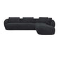 Ecksofa 0091 Torino in Stoff Bormio - 1221 anthracite grey / Ecksofa rechts - Ecksofa Stoff