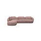 Ecksofa 0091 Torino in Stoff Bormio - 1225 magnolia / Ecksofa links - Ecksofa Stoff