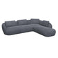 Ecksofa 0091 Torino in Stoff Bormio - Ecksofa Stoff