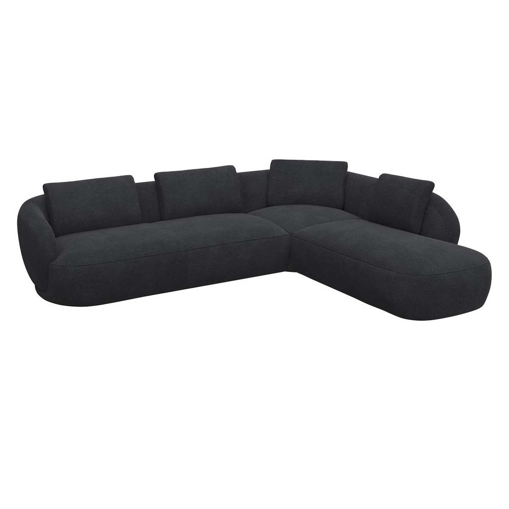 Ecksofa 0091 Torino in Stoff Bormio
