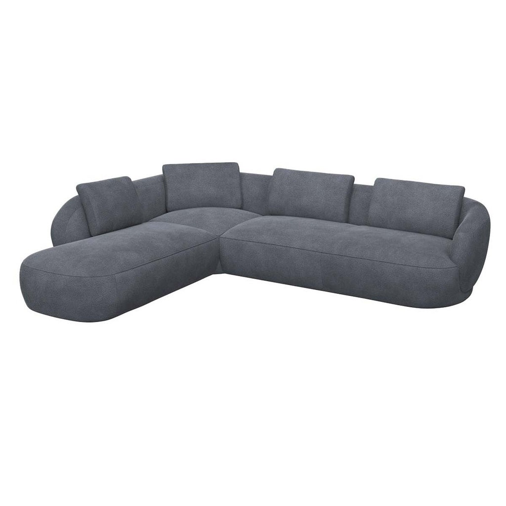 Ecksofa 0091 Torino in Stoff Bormio