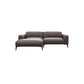 Ecksofa 0161 VOLUZZI in Leder Omaha - chestnut brown / Longchair links - Ecksofa Leder