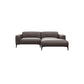 Ecksofa 0161 VOLUZZI in Leder Omaha - chestnut brown / Longchair rechts - Ecksofa Leder