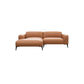 Ecksofa 0161 VOLUZZI in Leder Omaha - cognac brown / Longchair links - Ecksofa Leder