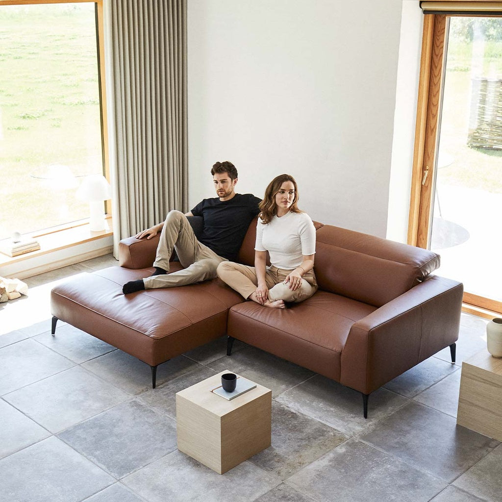 Ecksofa 0161 VOLUZZI in Leder Omaha - Ecksofa Leder