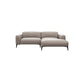 Ecksofa 0161 VOLUZZI in Leder Omaha - slate grey / Longchair rechts - Ecksofa Leder