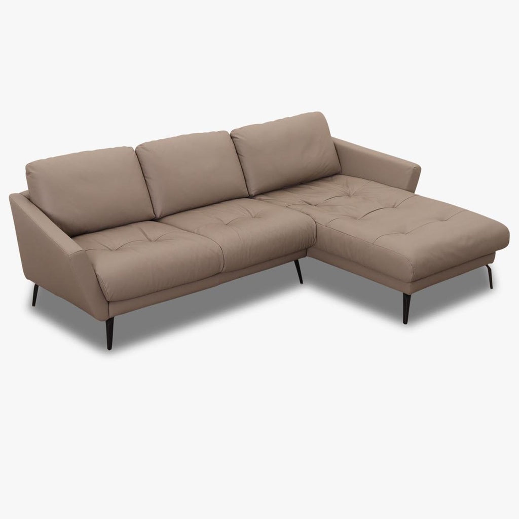 Ecksofa 12301 SOFTY in Leder Z59 stone - Sitzdesign