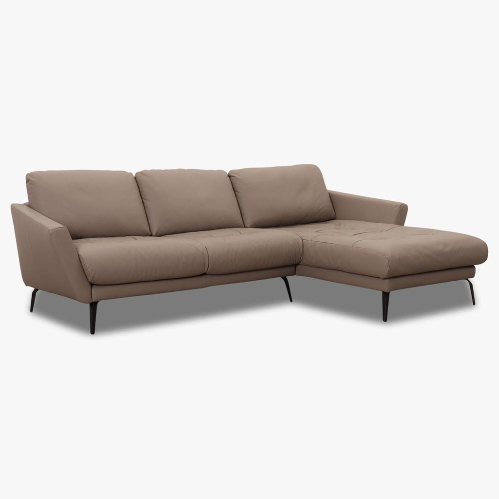 Ecksofa 12301 SOFTY in Leder Z59 stone - Sitzdesign
