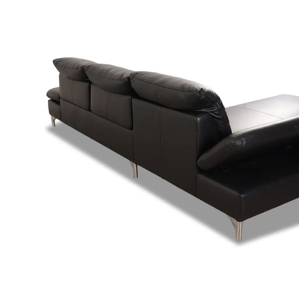 Ecksofa 15281 TAOO Variante in Leder Z77 black pearl - Sitzdesign