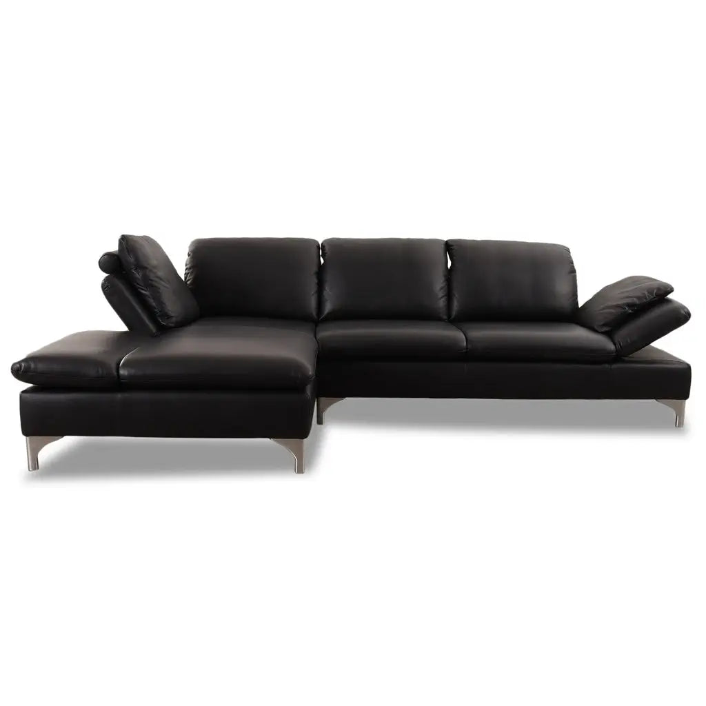 Ecksofa 15281 TAOO Variante in Leder Z77 black pearl - Sitzdesign