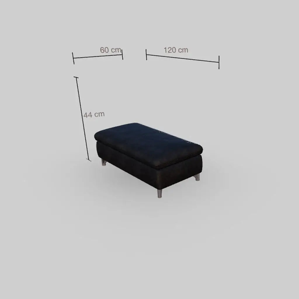 Ecksofa 15281 TAOO Variante in Leder Z77 black pearl - Sitzdesign