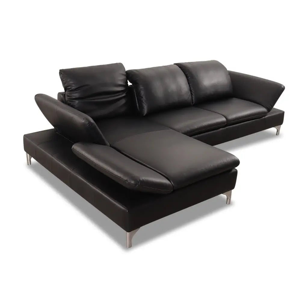 Ecksofa 15281 TAOO Variante in Leder Z77 black pearl - Sitzdesign