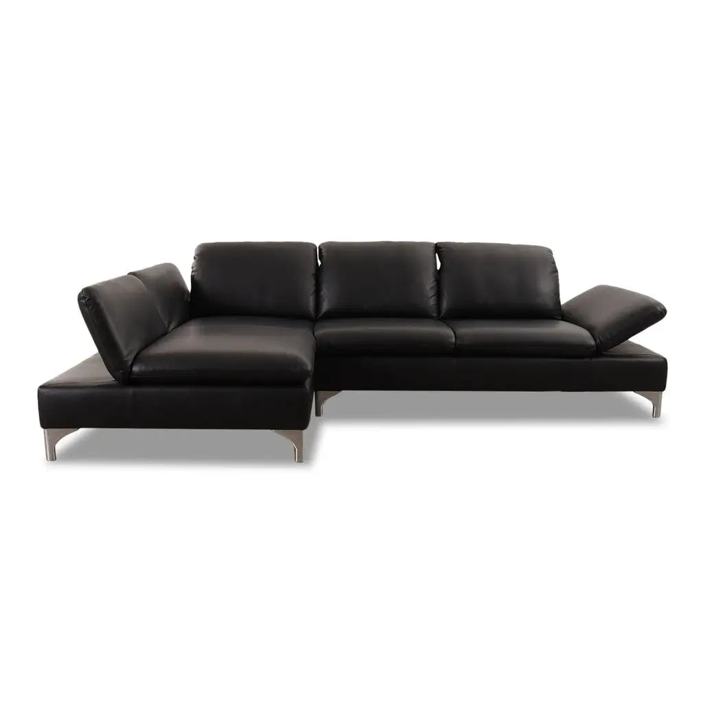 Ecksofa 15281 TAOO Variante in Leder Z77 black pearl - Sitzdesign