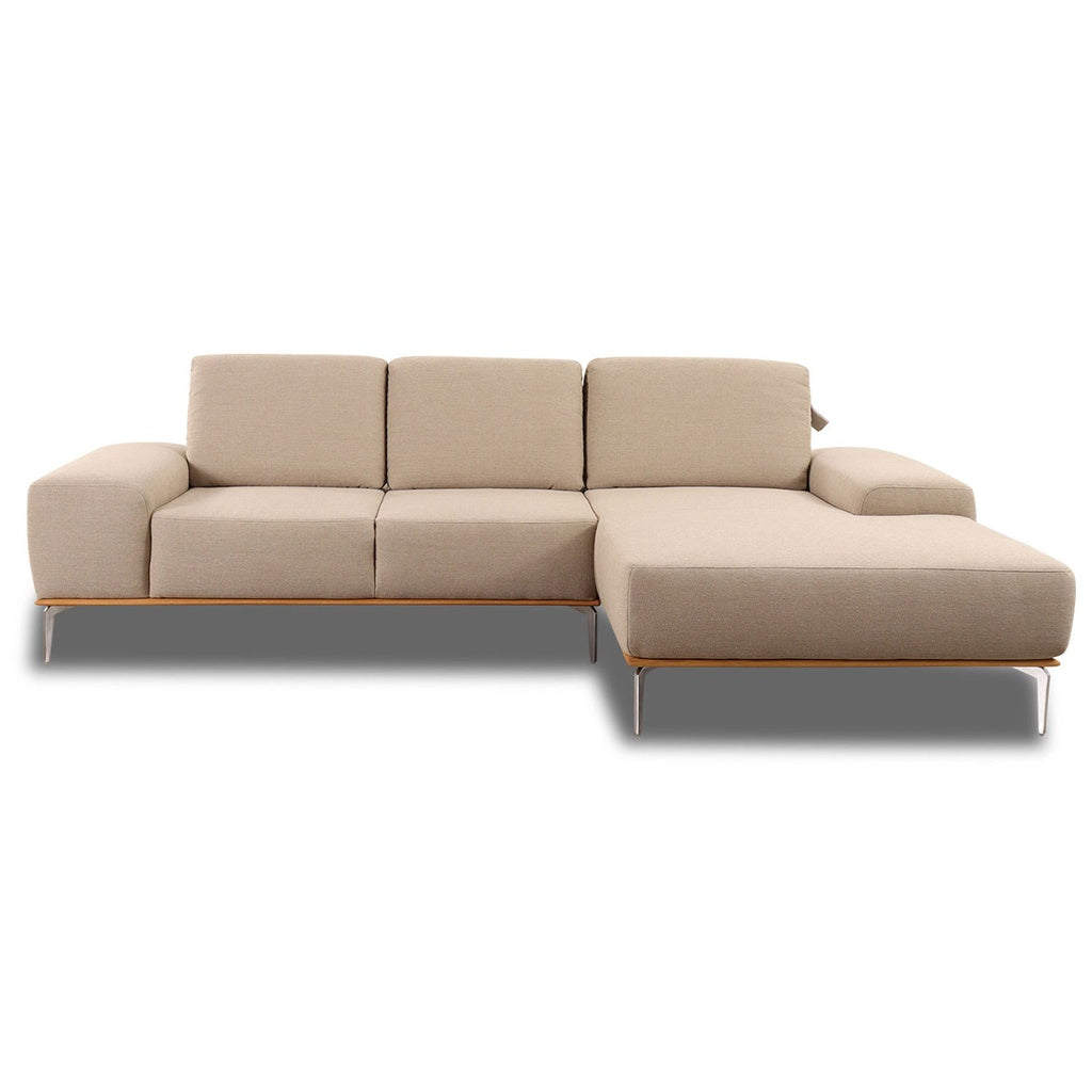 Ecksofa 16555 RUN in Stoff W82 ecru - Sitzdesign