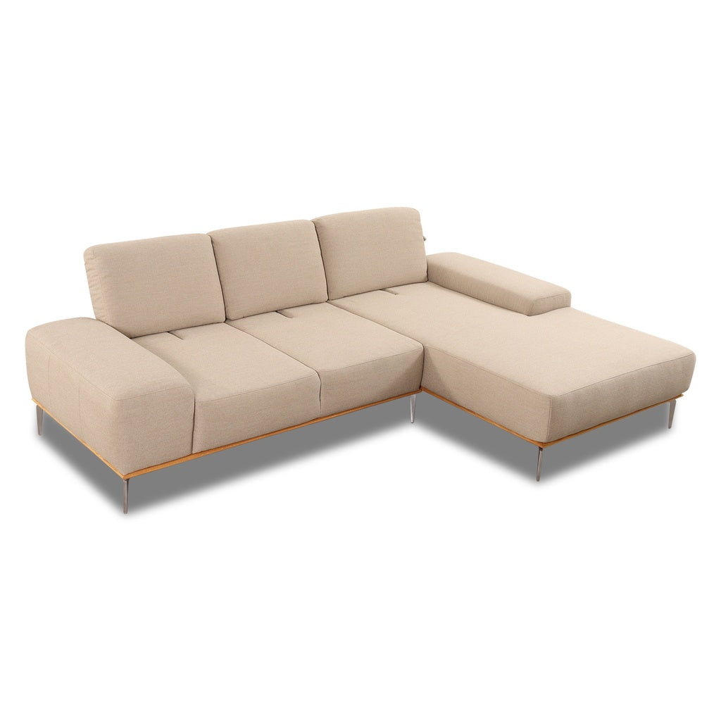 Ecksofa 16555 RUN in Stoff W82 ecru - Sitzdesign
