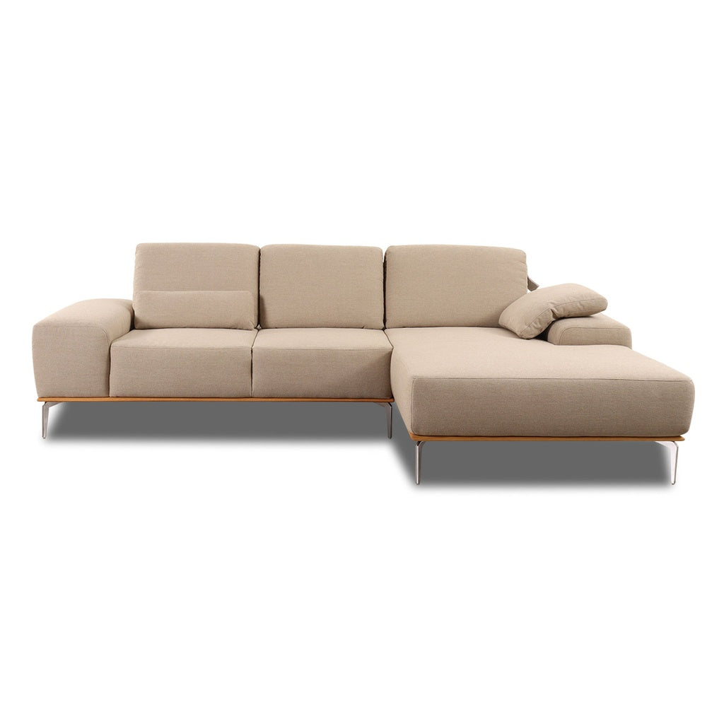 Ecksofa 16555 RUN in Stoff W82 ecru - Sitzdesign